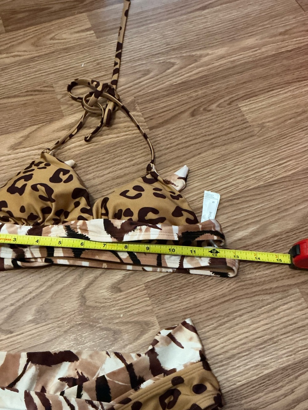 CUPSHE Jungle Cheetah Wrap Triangle Bikini Set Size Medium - Picture 7 of 7